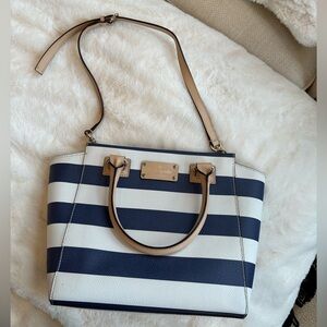 Kate Spade Navy and white stripe purse